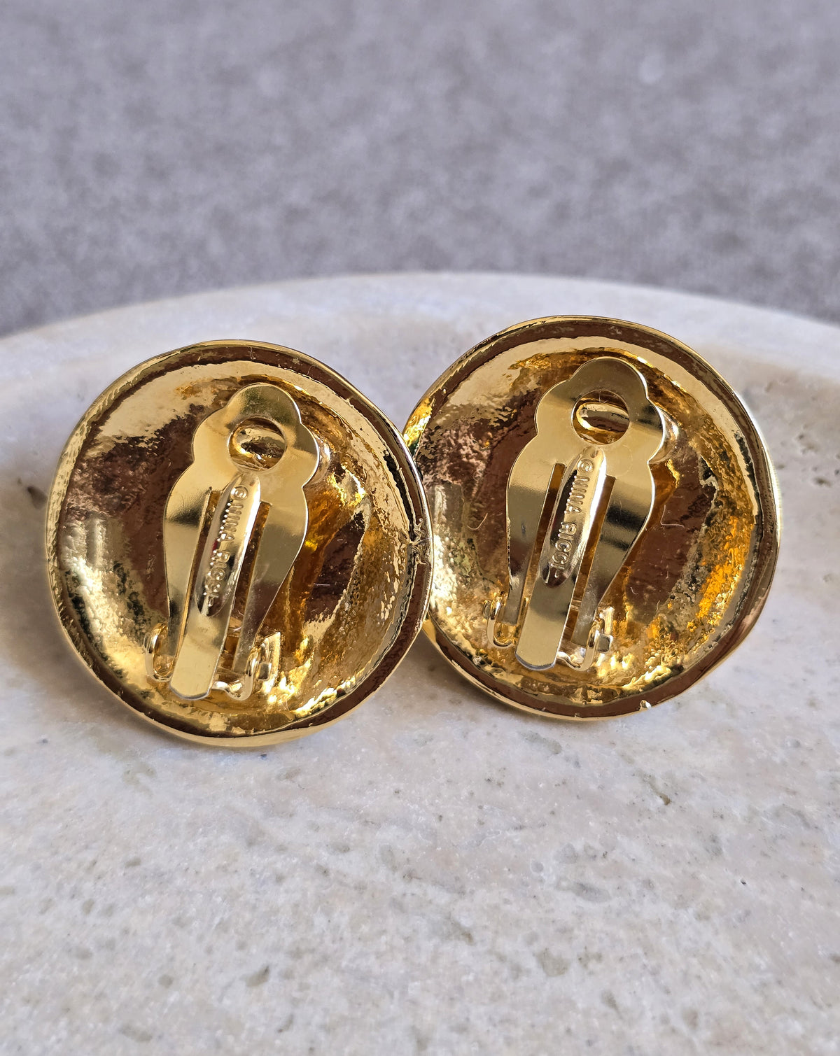 Vintage Nina Ricci Maxi Pearl & Rhinestones Clip-On Earrings