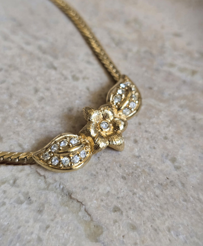 Vintage Christian Dior Floral Necklace