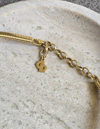 Vintage Christian Dior Gold-Tone Necklace with Crystal Pavé Centerpiece