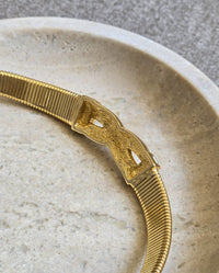 Vintage Christian Dior Gold-Tone Necklace with Crystal Pavé Centerpiece