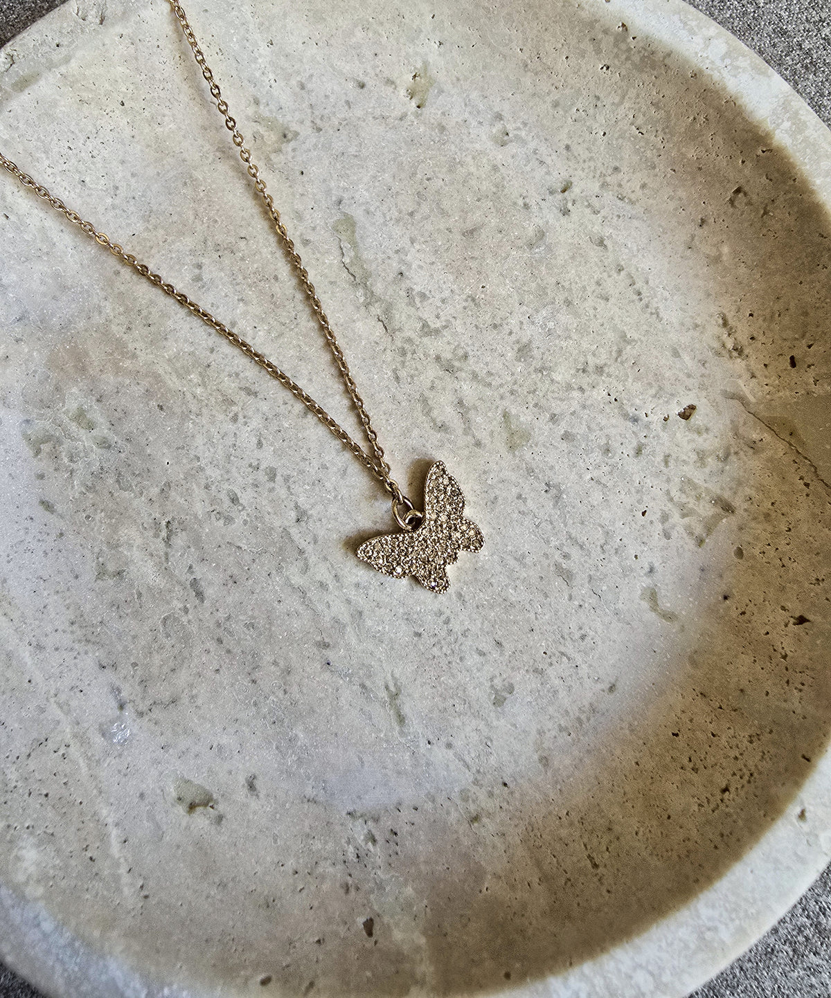 Vintage Dior Gold-Plated Butterfly Necklace