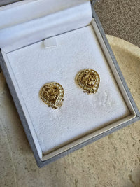 Vintage Dior Heart Clip-On Earrings