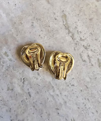 Vintage Dior Heart Clip-On Earrings