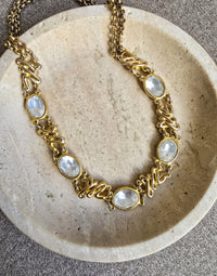 Vintage Sonia Rykiel Gold-Tone and Crystal Necklace