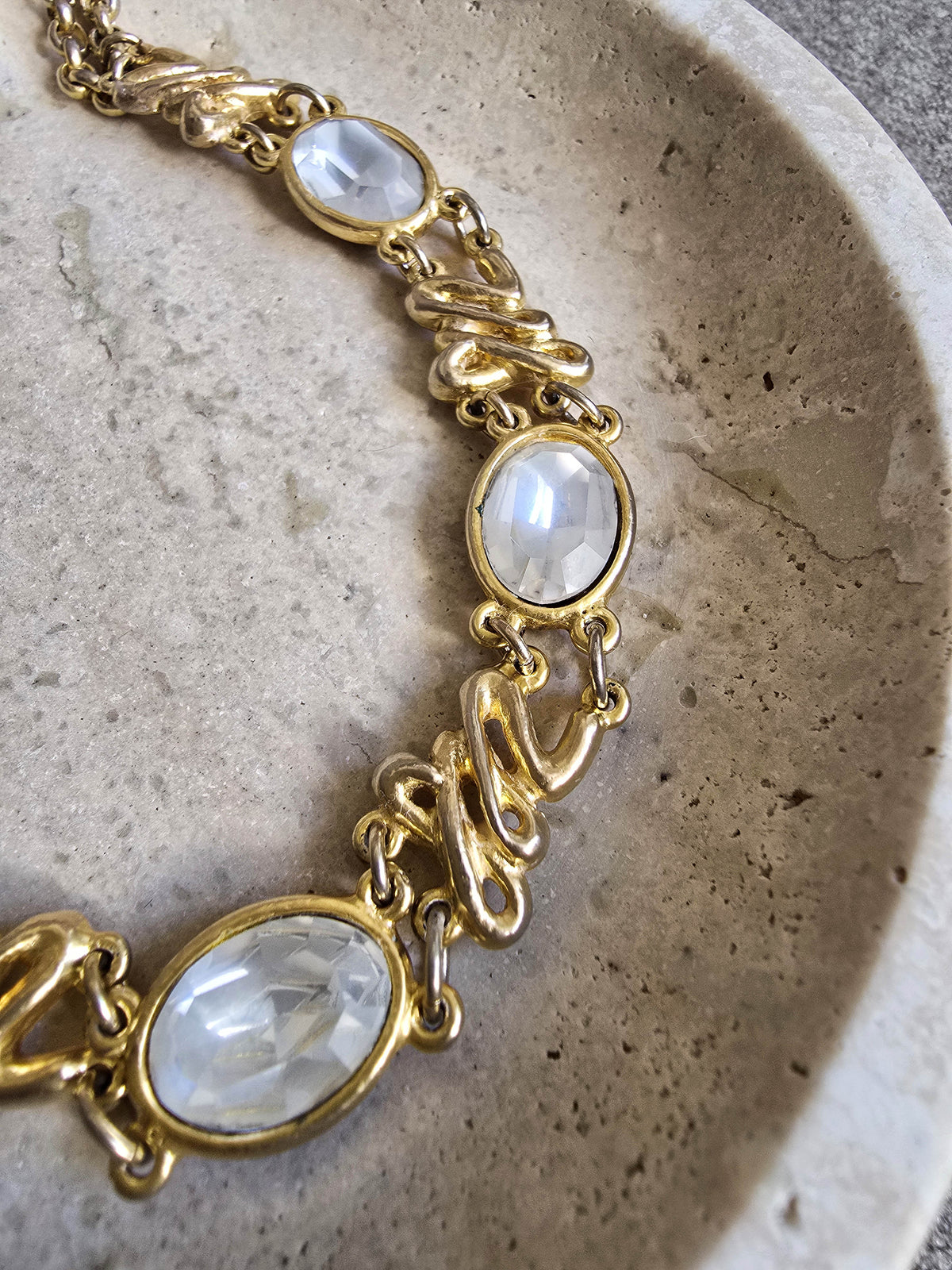 Vintage Sonia Rykiel Gold-Tone and Crystal Necklace