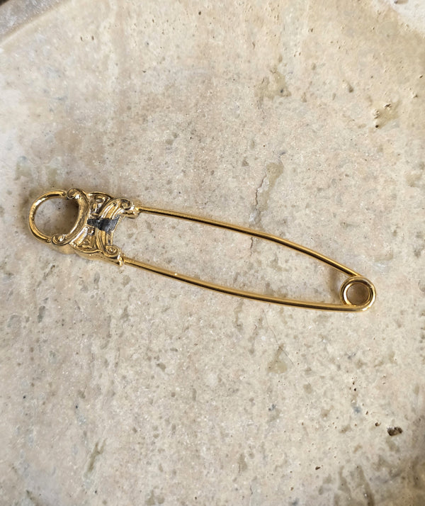 Vintage Celine Triomphe Safety Pin Brooch