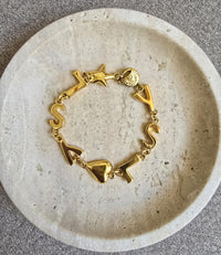 Vintage Yves Saint Laurent Gold-Tone Charm Bracelet