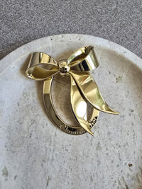 Vintage Christian Dior Gold-Tone Bow Brooch