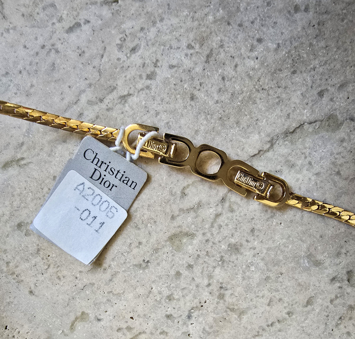 Christian Dior Bijoux Necklace – 1920s-Inspired Gold Plated with Crystal Accents