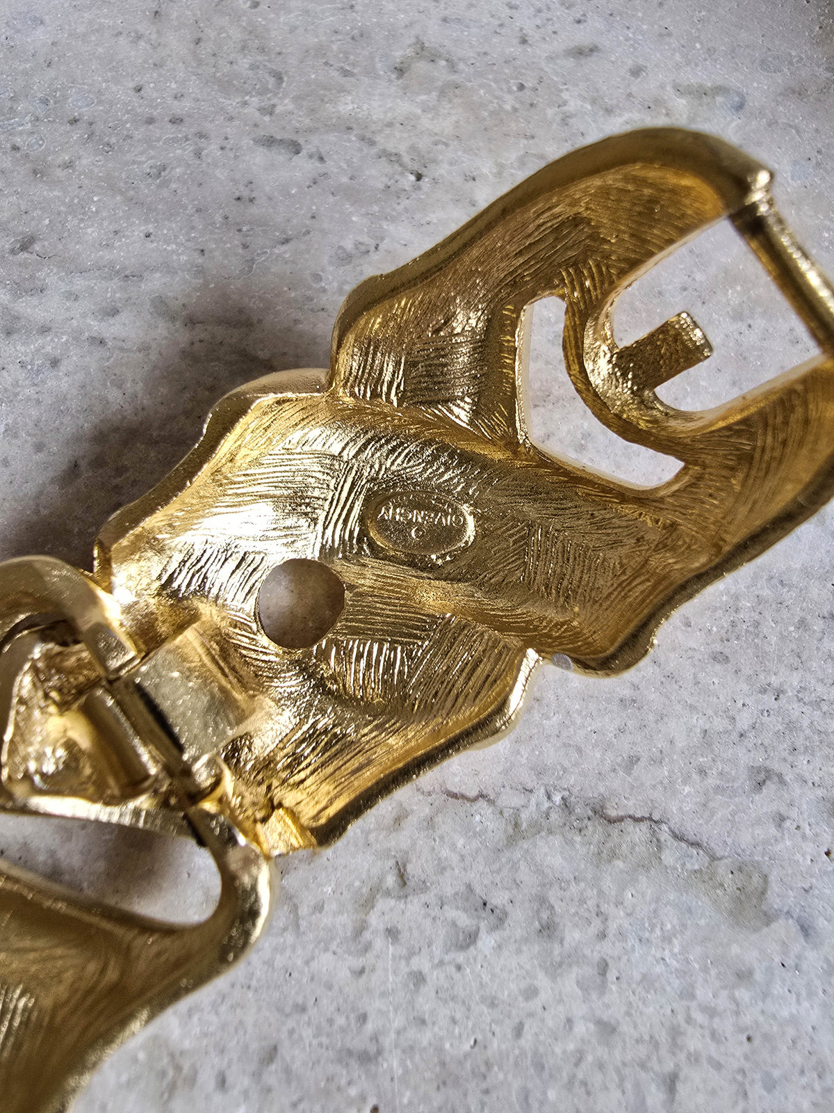 Vintage Givenchy 1980s Gold-Plated Ribbon Link Bracelet
