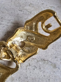 Vintage Givenchy 1980s Gold-Plated Ribbon Link Bracelet