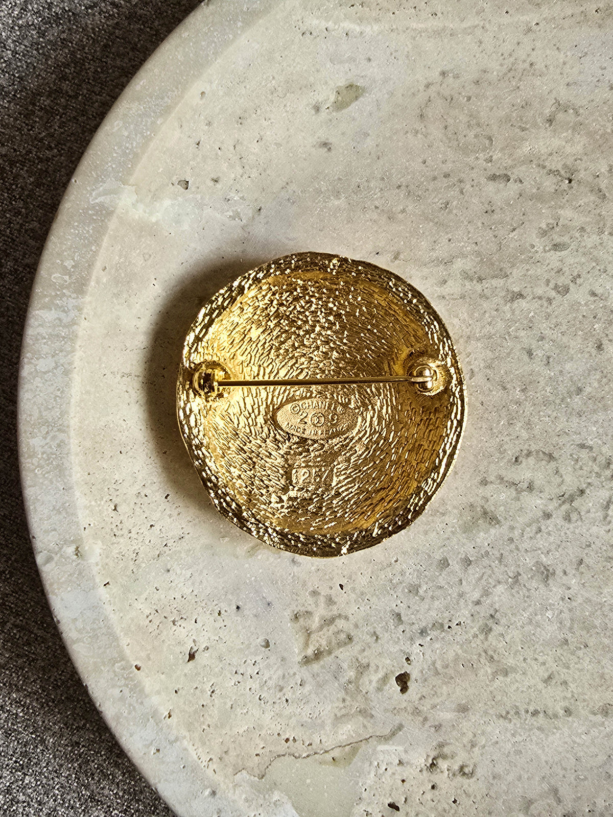 Vintage Chanel Gold CC Logo Brooch