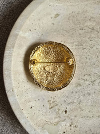 Vintage Chanel Gold CC Logo Brooch