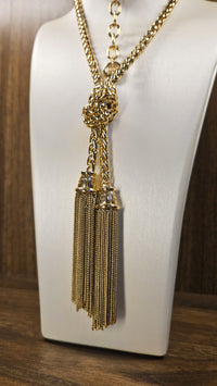 Vintage Givenchy Sautoir Necklace with Double Tassel