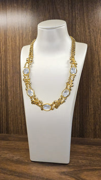 Vintage Sonia Rykiel Gold-Tone and Crystal Necklace
