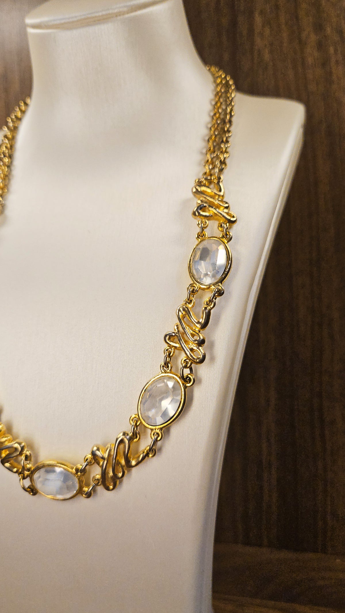 Vintage Sonia Rykiel Gold-Tone and Crystal Necklace