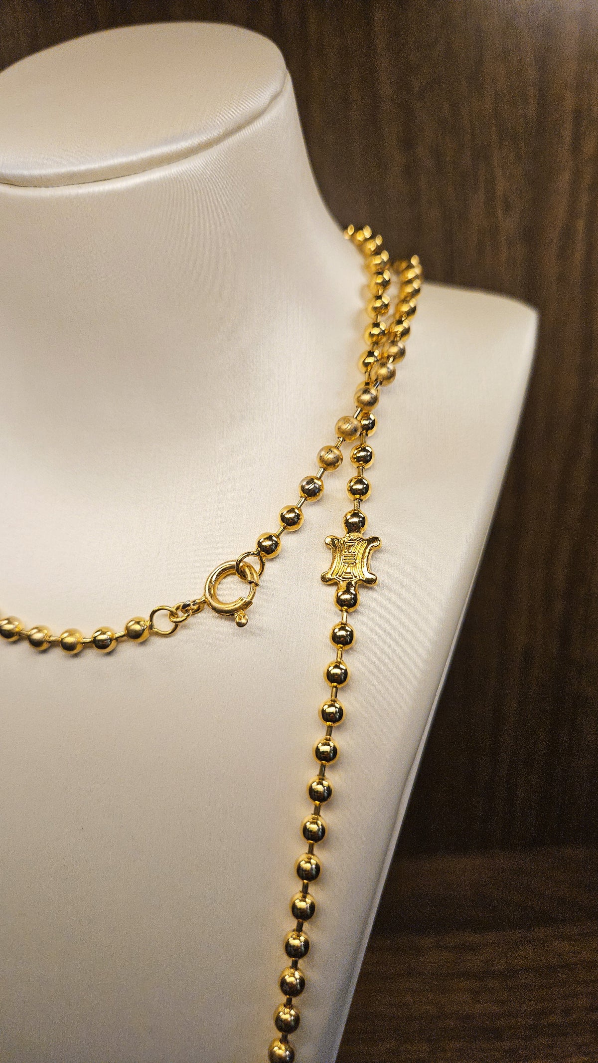 Celine Vintage Triomphe Sautoir Necklace