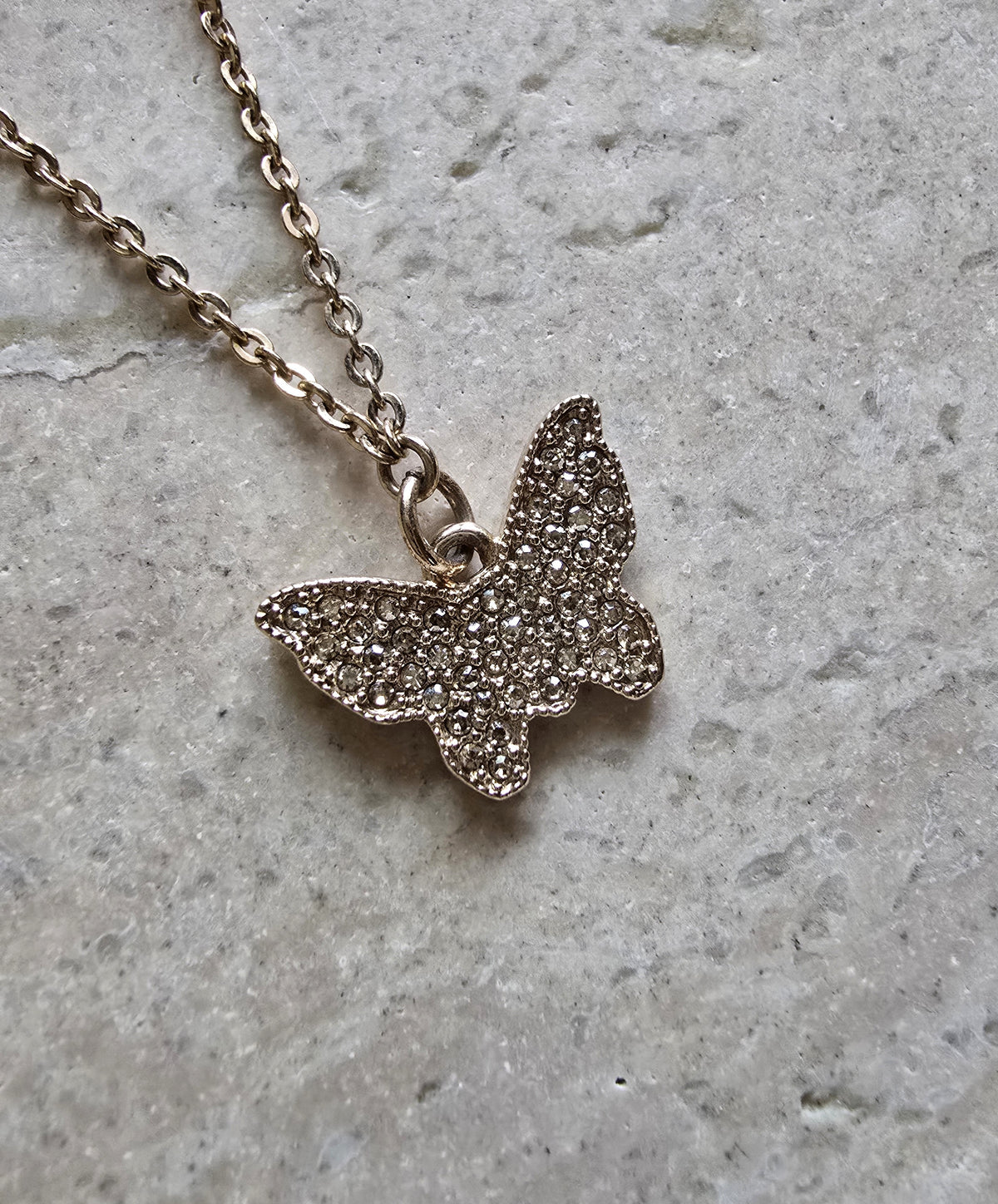 Vintage Dior Gold-Plated Butterfly Necklace