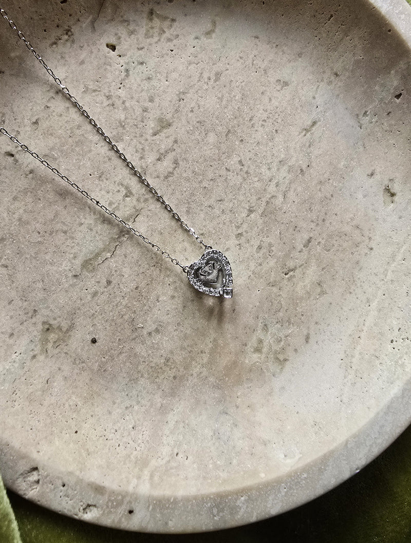 Swarovski Minimalist Heart Pendant Necklace