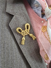 Vintage Sonia Rykiel Gold Knot Brooch