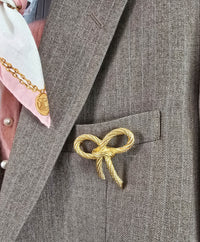 Christian Dior Vintage Gold-Plated Bow Brooch