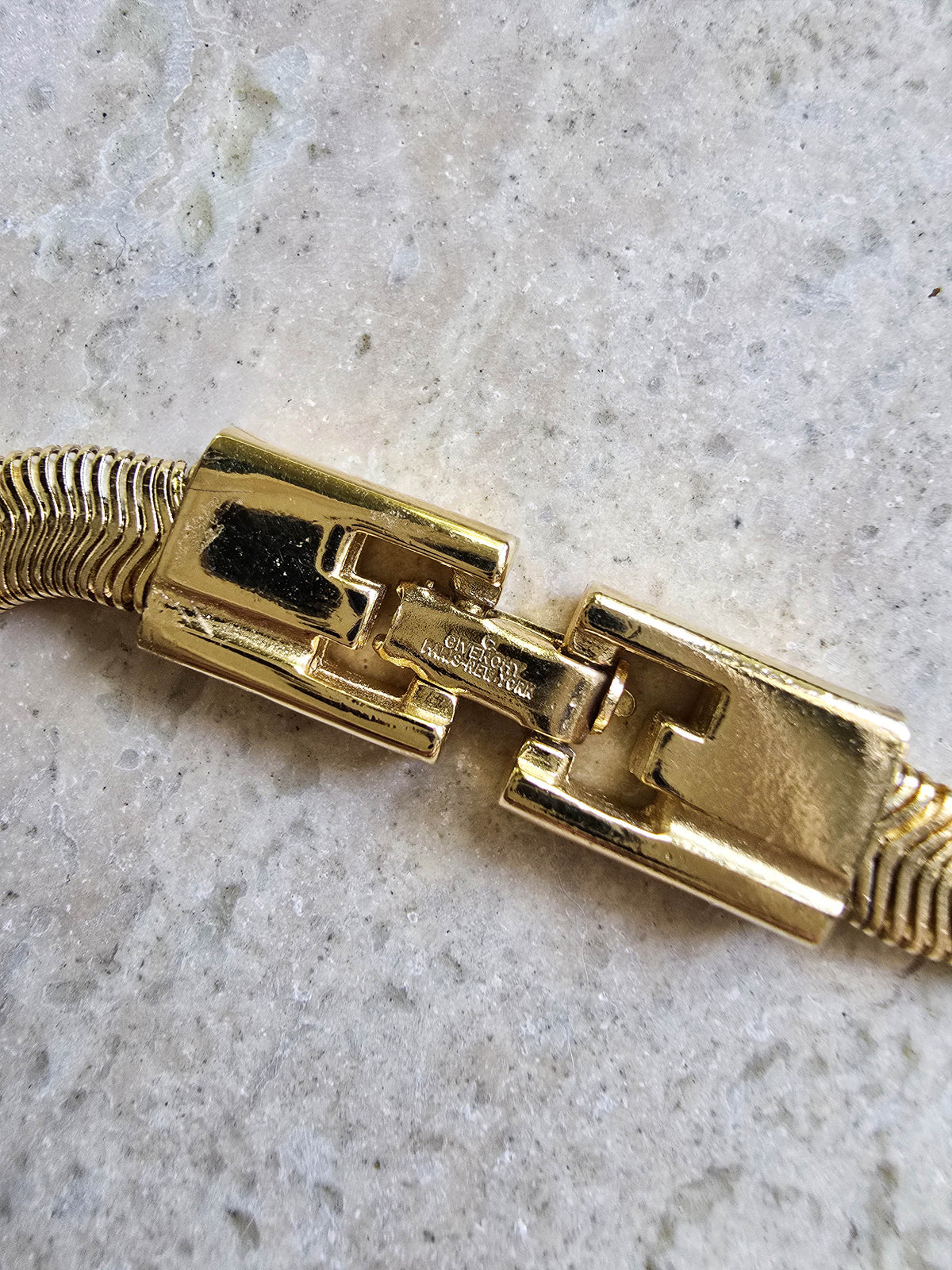 Givenchy Gold-Plated Necklace with Bow & Crystal Drop Pendant