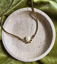 Nina Ricci Pearl & Crystal Bow Necklace