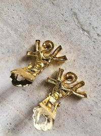 YSL Heart Logo Clip-On Earrings