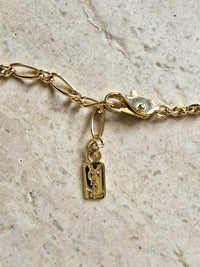 1990s YSL Gold-Plated Necklace with Crystal Heart Pendant