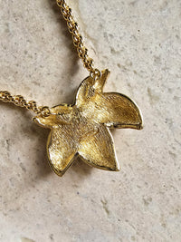 Givenchy 1980s Leaf Necklace