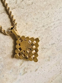 Nina Ricci Square Crystal Pendant Necklace