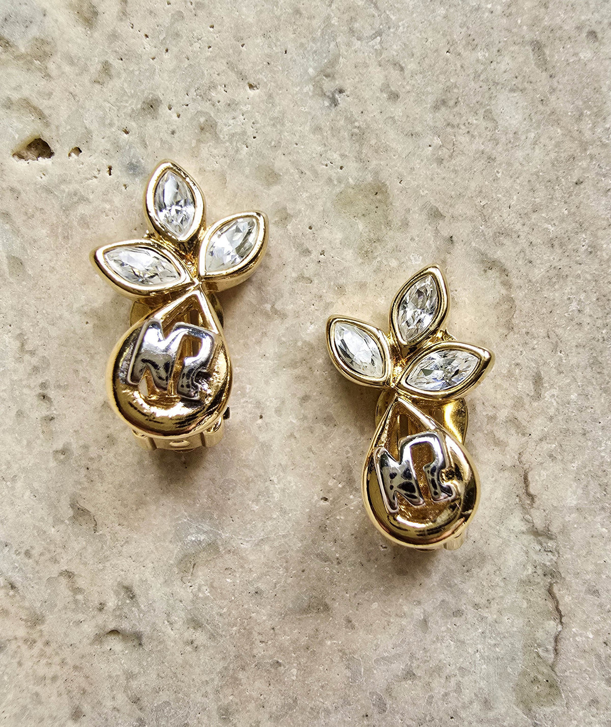 Nina Ricci Mini Clip-On Floral Earrings