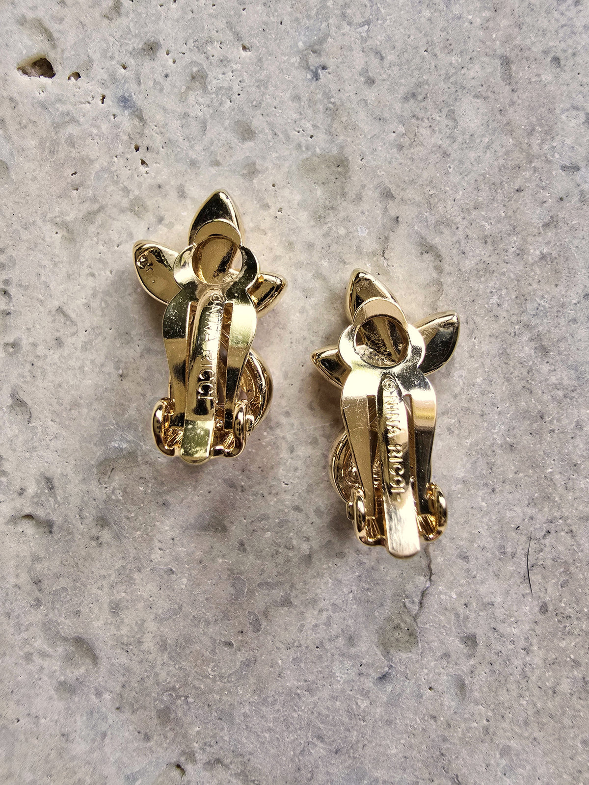 Nina Ricci Mini Clip-On Floral Earrings