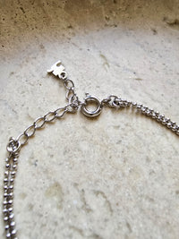 Courrèges Double Silver-Tone Crystal Logo Bracelet