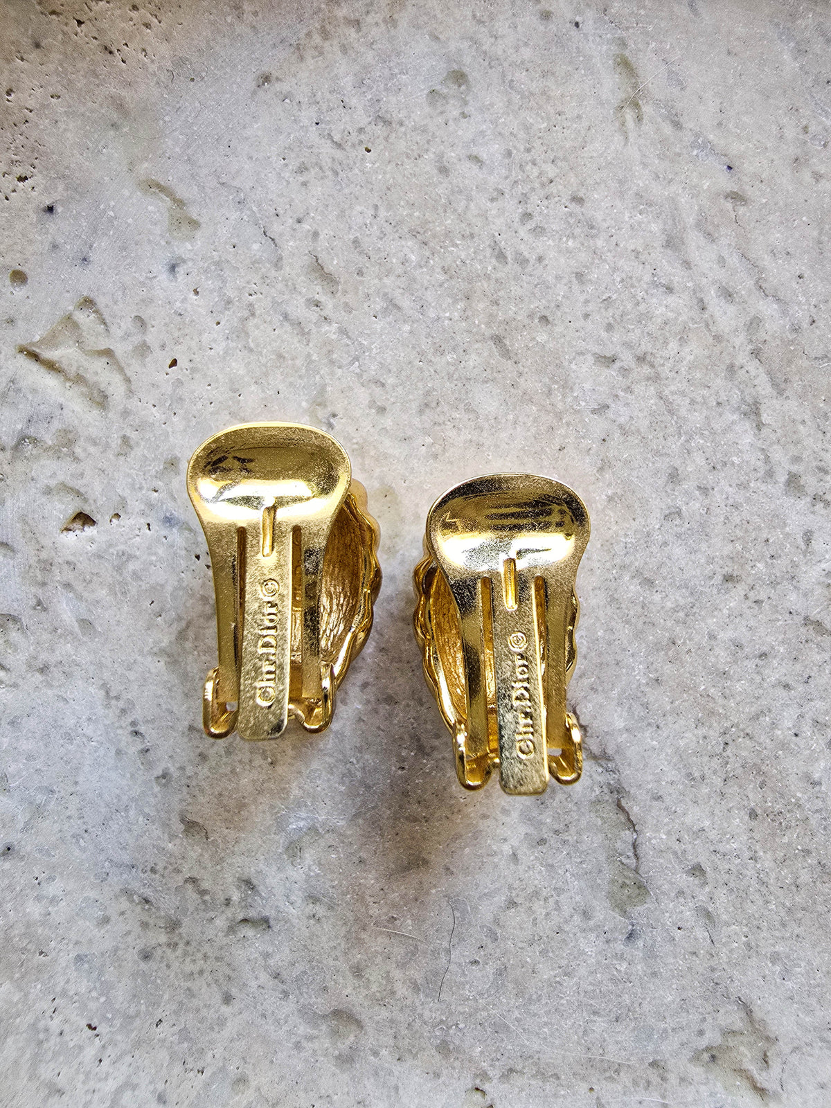 Christian Dior Gold-Plated Wheat Clip-On Earrings