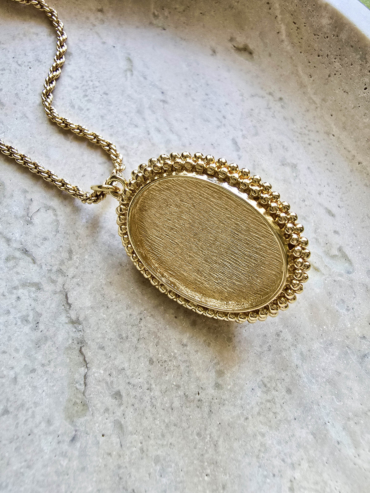 Christian Dior Gold-Plated Necklace with Pearl Pendant