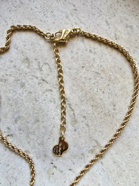 Christian Dior Gold-Plated Necklace with Pearl Pendant