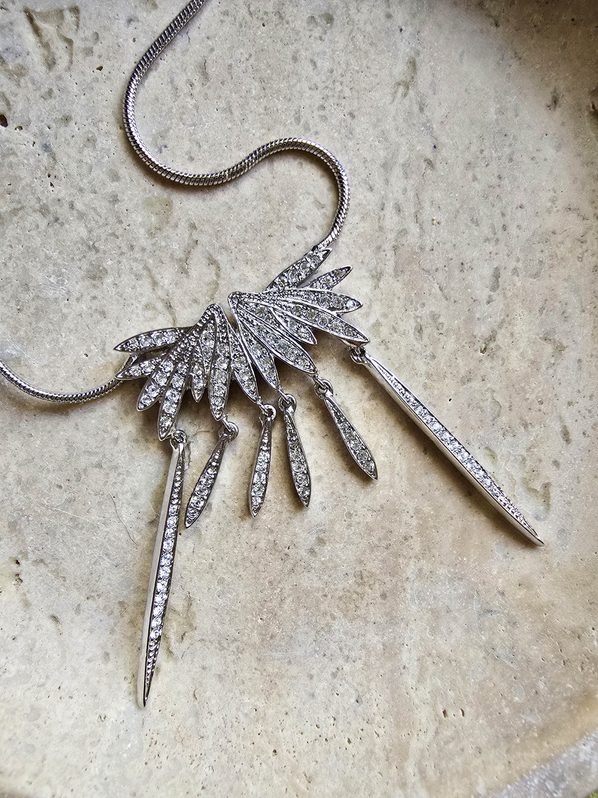 Christian Dior Art Deco Silver-Tone Necklace