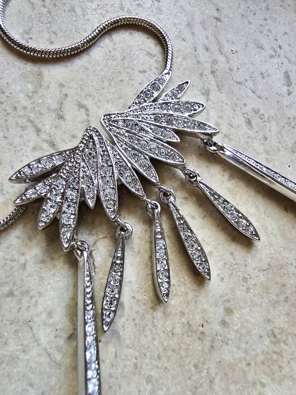 Christian Dior Art Deco Silver-Tone Necklace
