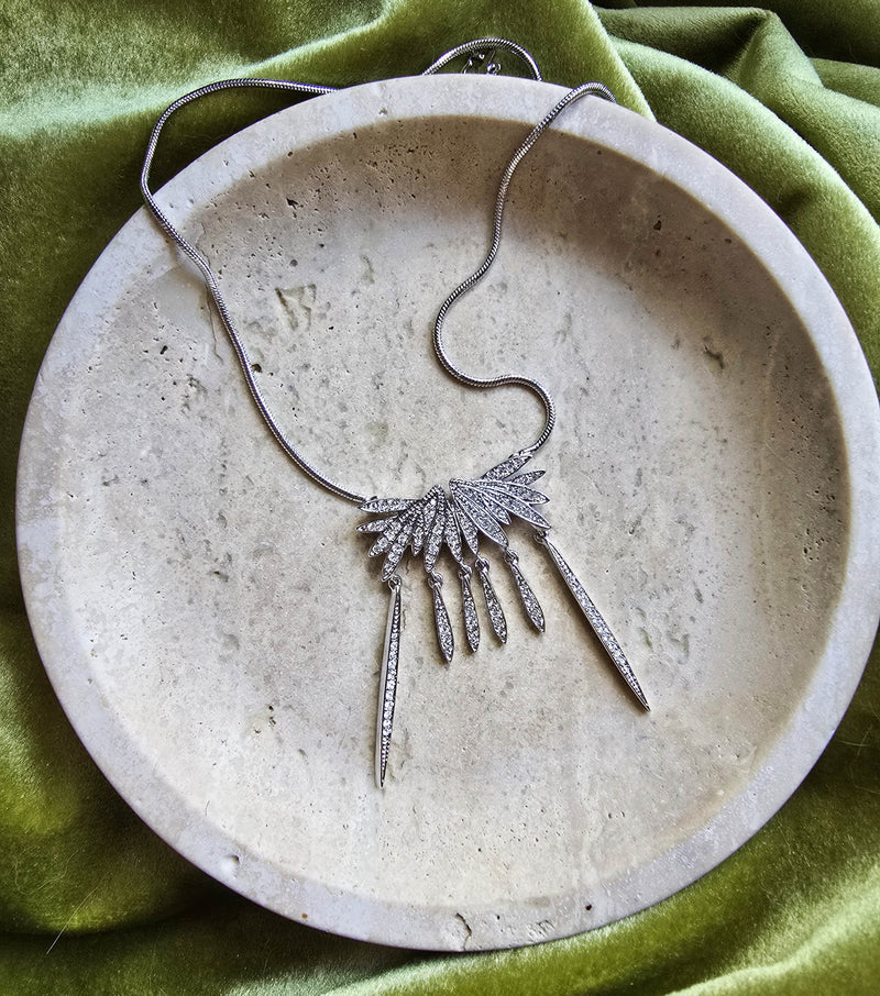 Christian Dior Art Deco Silver-Tone Necklace