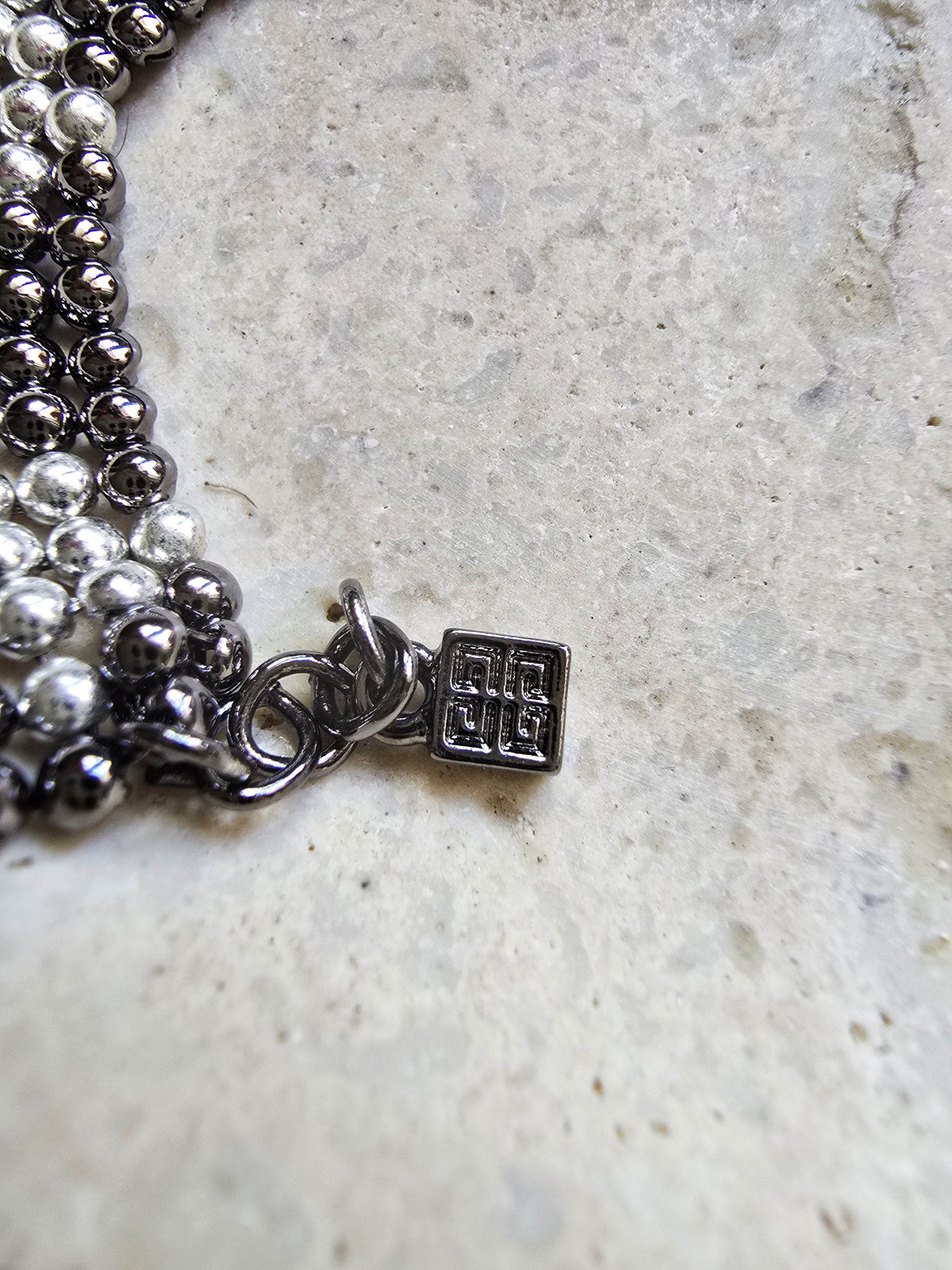 Givenchy Silver Tone Necklace and Bracelet Set