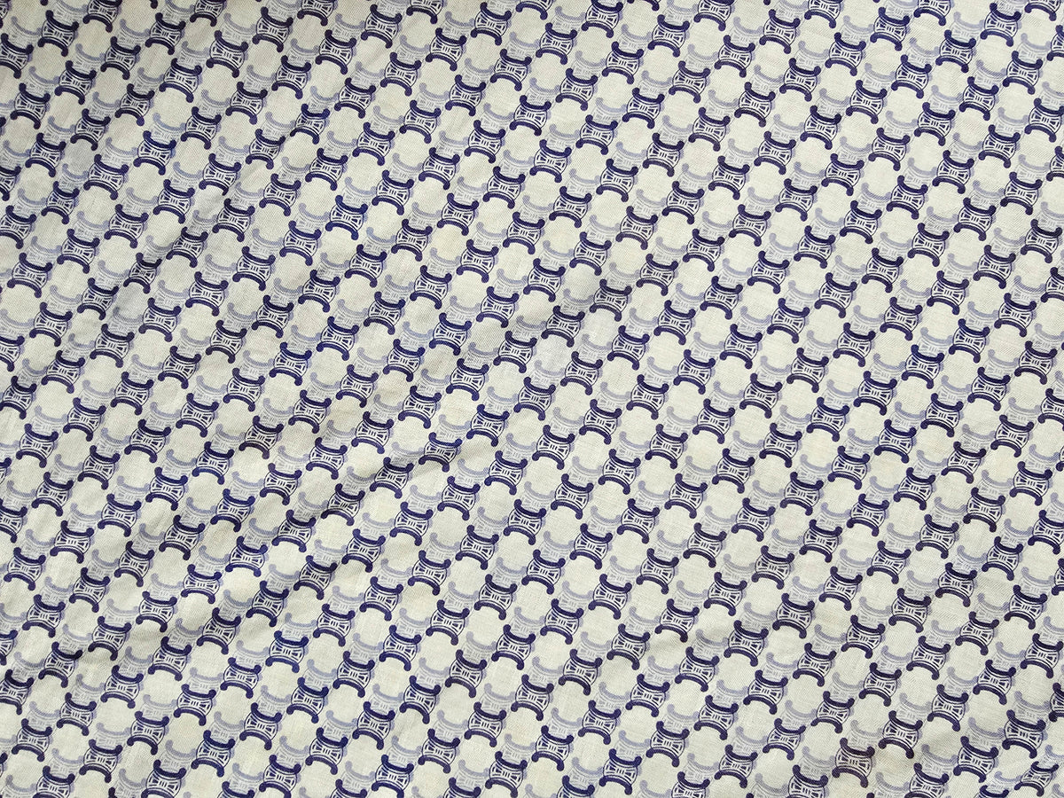 Foulard Bandana Céline Monogramme Triomphe Bleu Marine