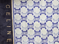 Foulard Bandana Céline Monogramme Triomphe Bleu Marine