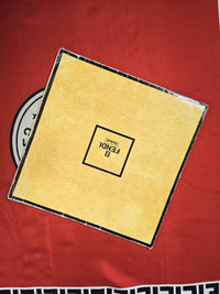 Vintage Fendi Red Logo Silk Scarf