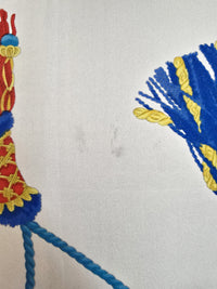 Vintage Celine Silk Scarf with Tassel & Chain Motif