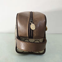 Gucci Toiletry Pouch GG Monogram Brown Canvas