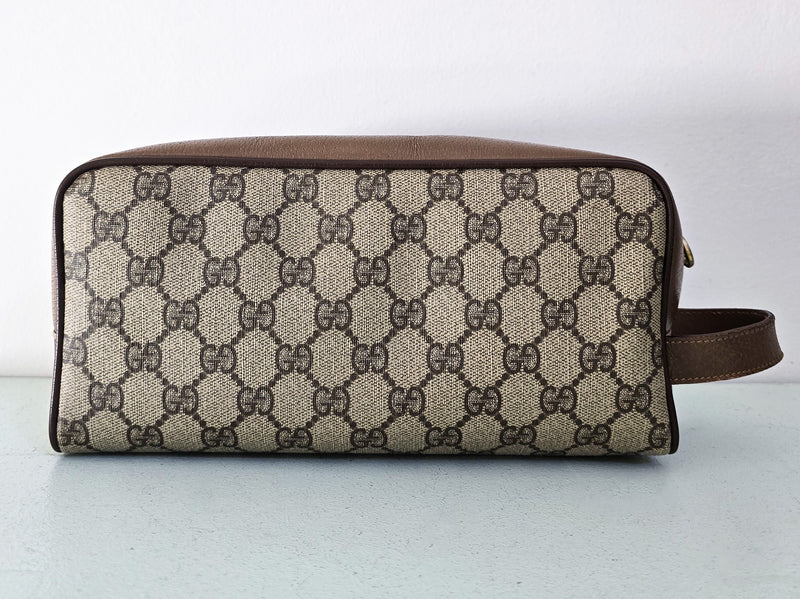Gucci Toiletry Pouch GG Monogram Brown Canvas