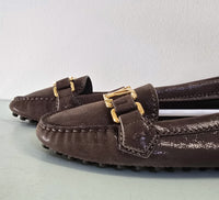 Louis Vuitton Brown Suede Loafers