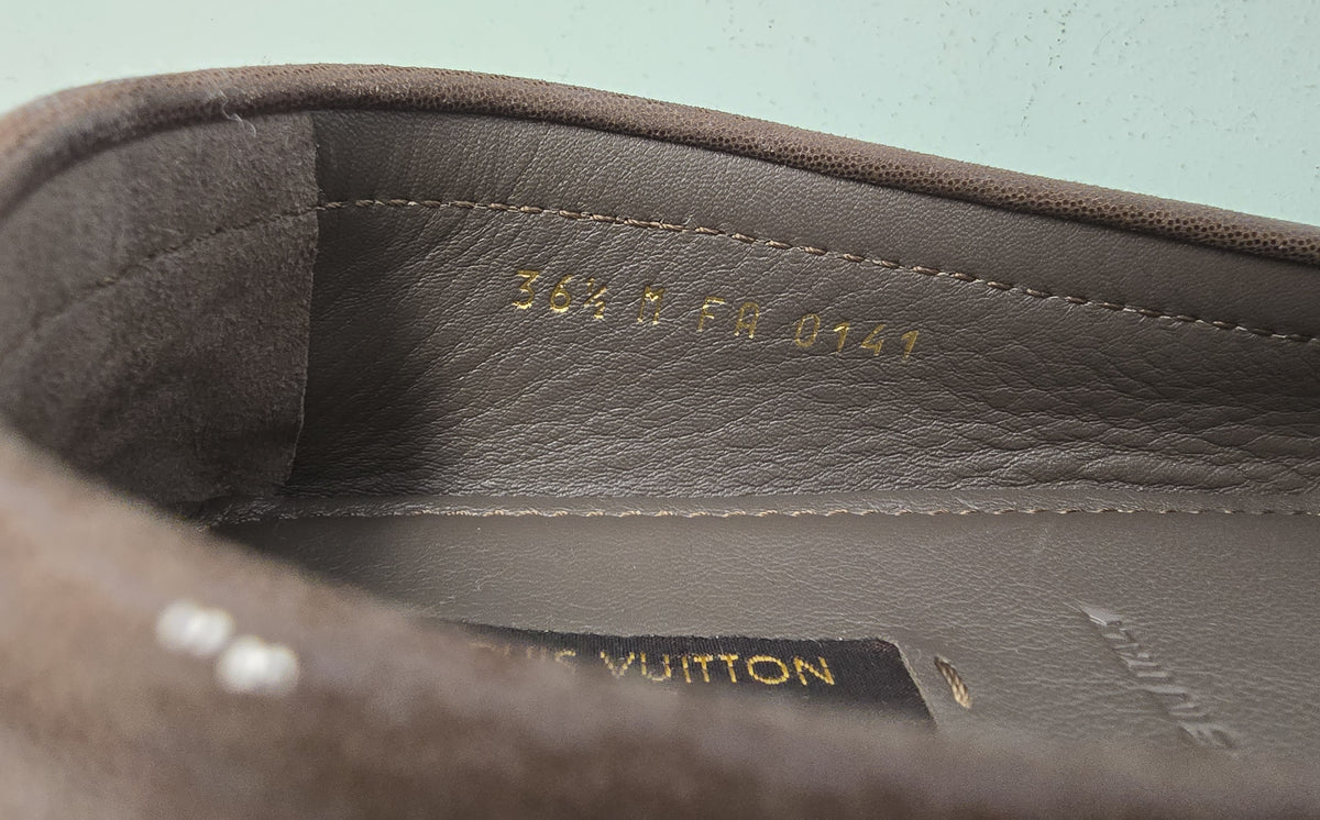 Louis Vuitton Brown Suede Loafers