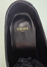 Celine SS20 Hedi Slimane Leopard Print Patent Leather Pointed Toe Derbies